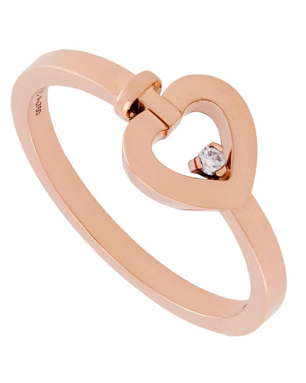 Fred Metallic Pretty 18K Rose Diamond Ring for men