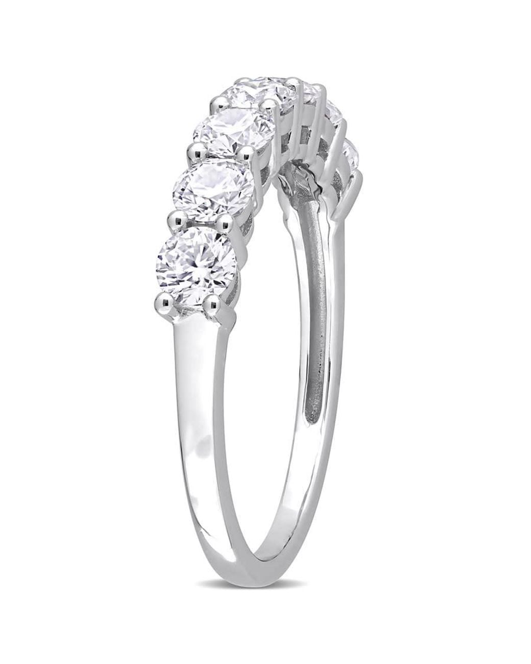 Amour Metallic 1 Ct Dew Created Moissanite Anniversary Band for men