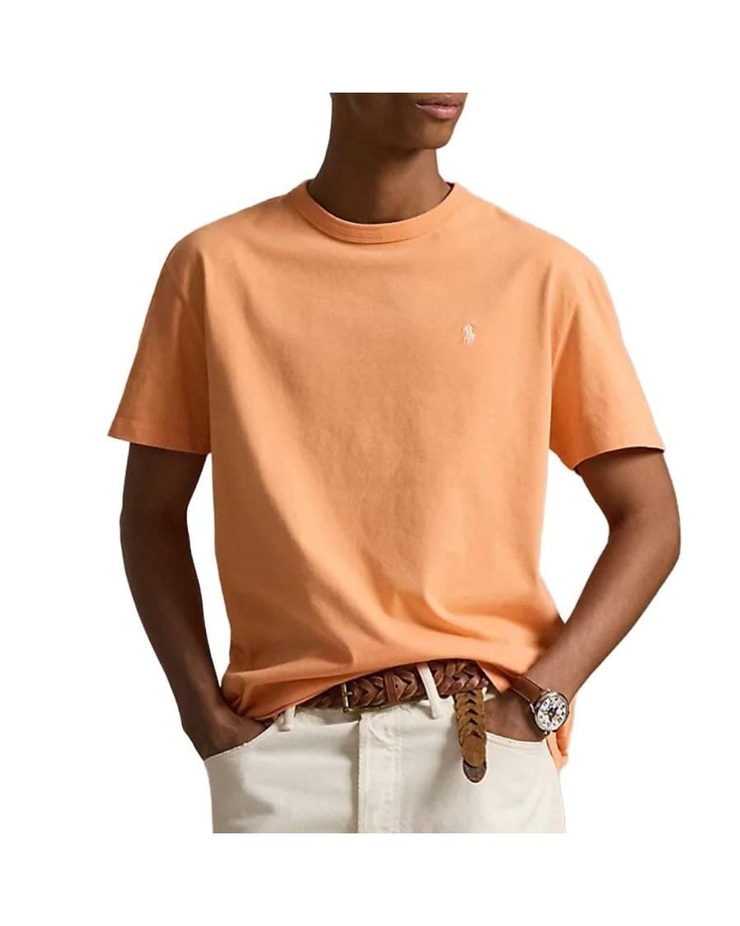 Polo Ralph Lauren Orange Classic Fit Jersey T-Shirt for men