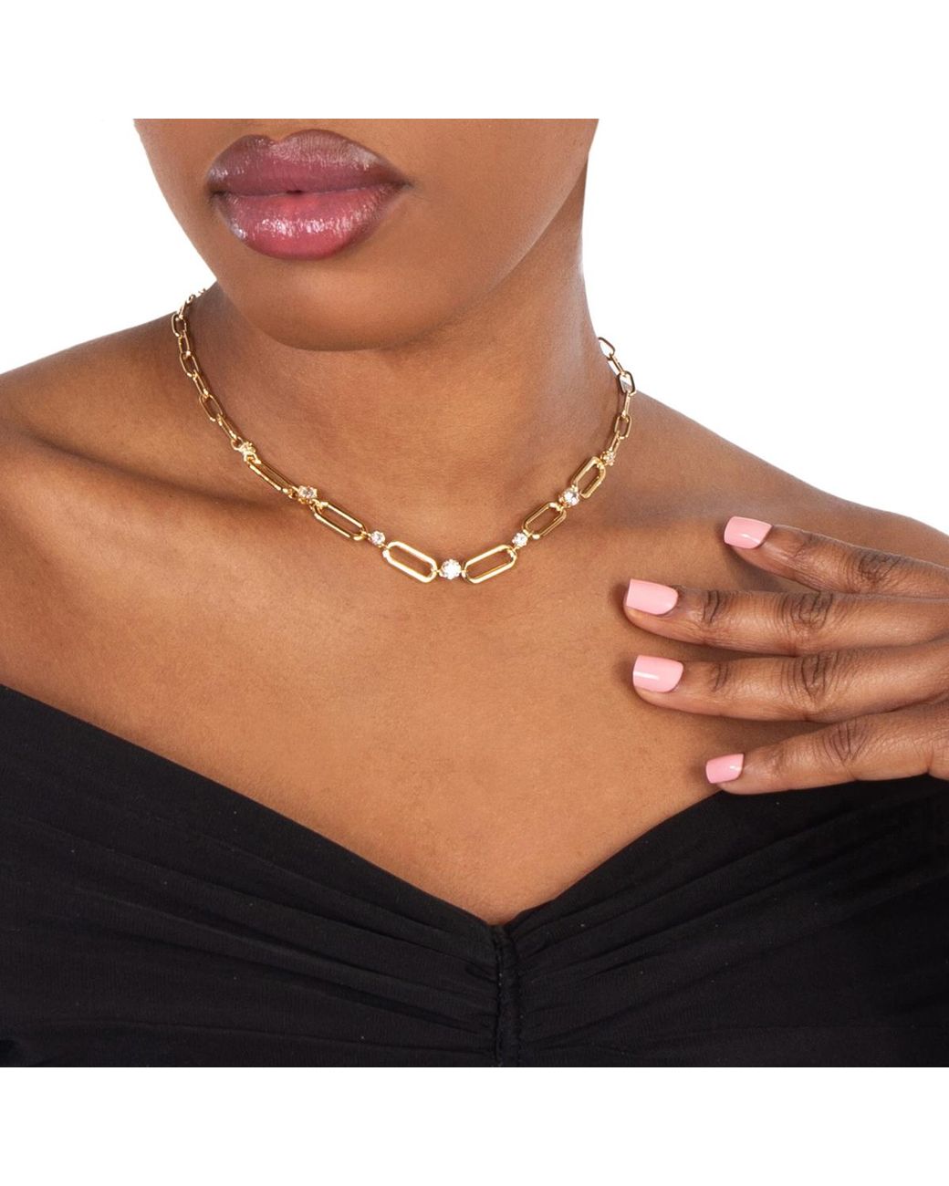 Swarovski Metallic Constella Necklace Chain Shiny