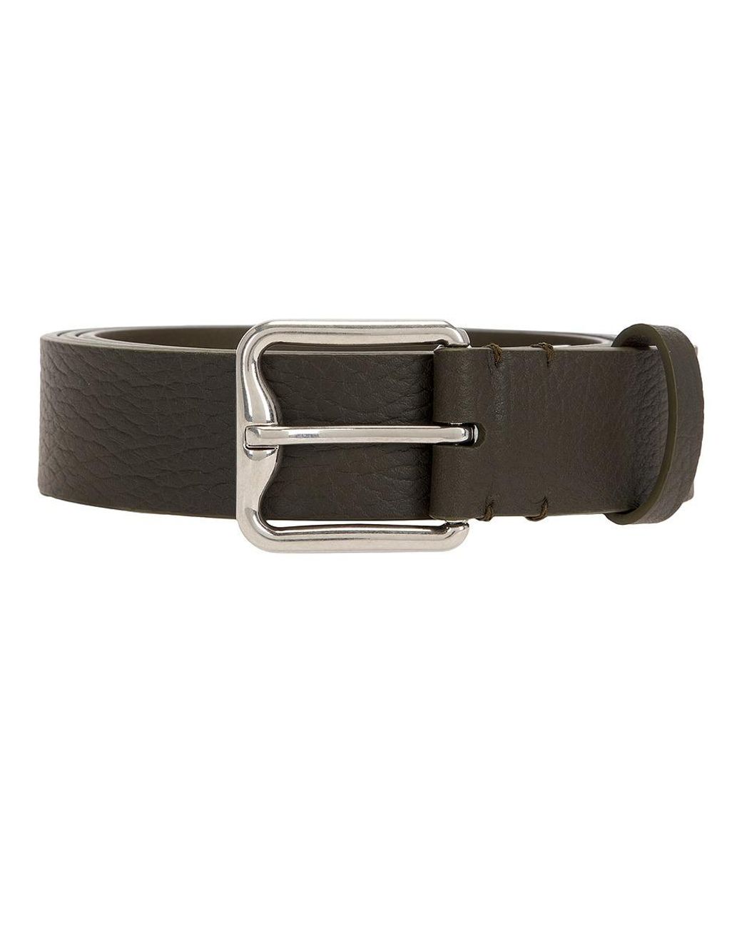 Burberry Black B Buckle Shield Leather Belt for men