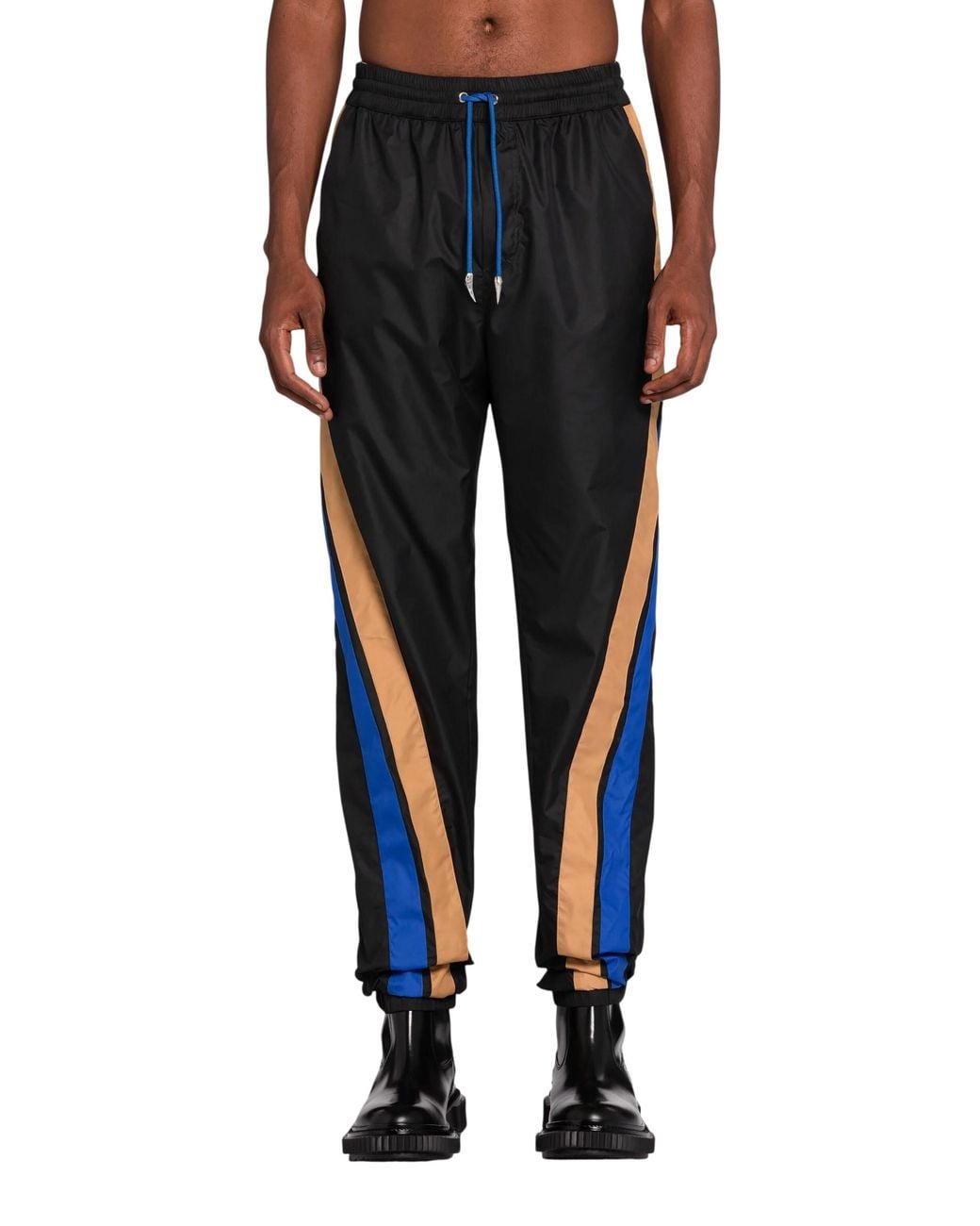 Roberto Cavalli Gray Stripe Detail Sporty Track Pants for men