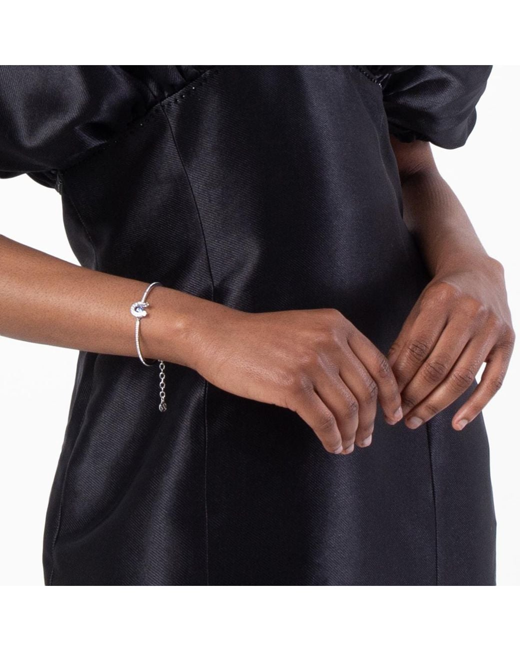 Swarovski Metallic Symbolica Paved Horse Shoe Bangle for men
