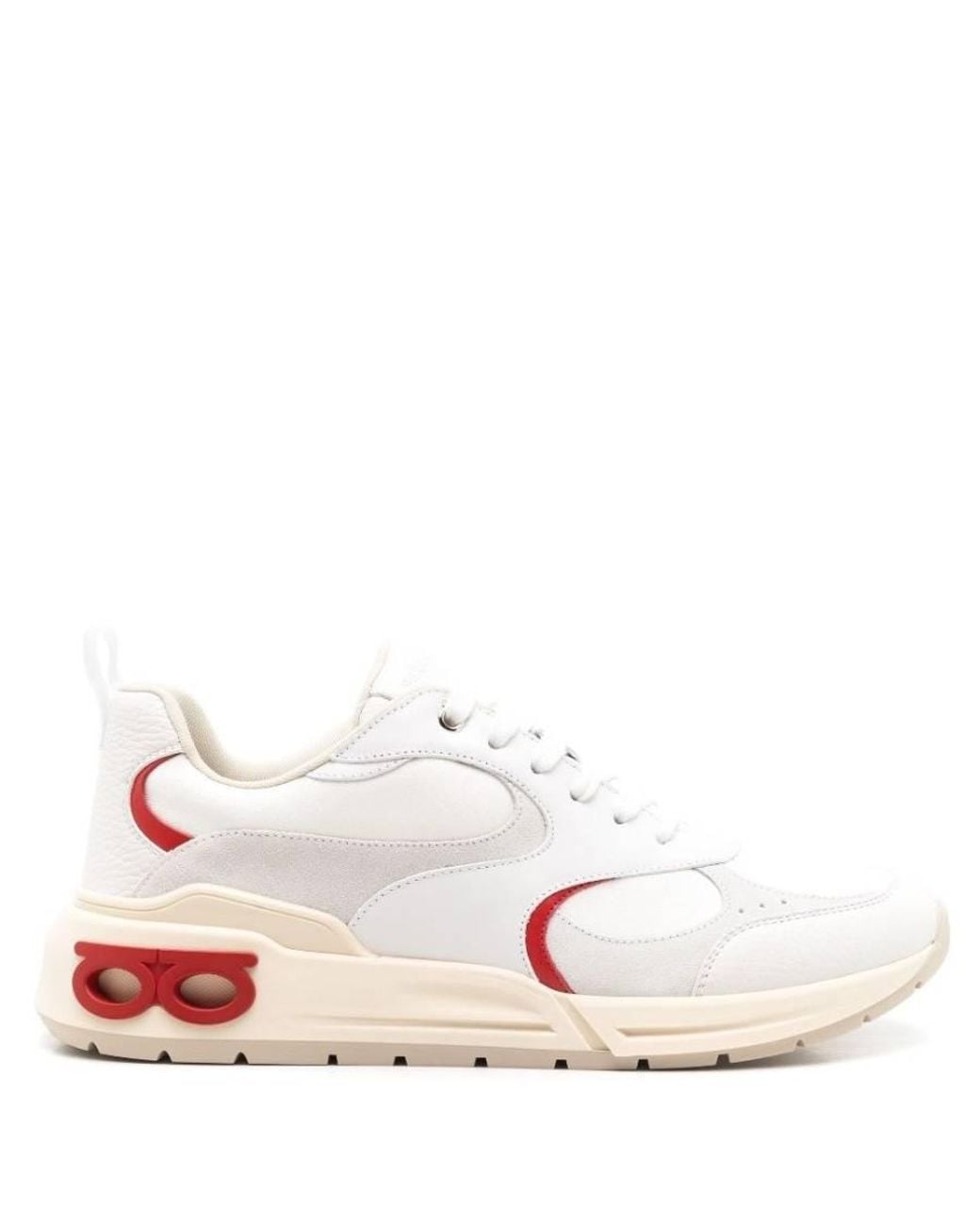 Ferragamo White Cosimina Low-Top Sneakers for men