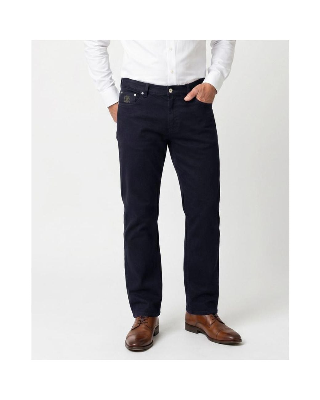 Brunello Cucinelli Blue Dark Five-Pocket Trousers, Brand Size 54 (Us for men