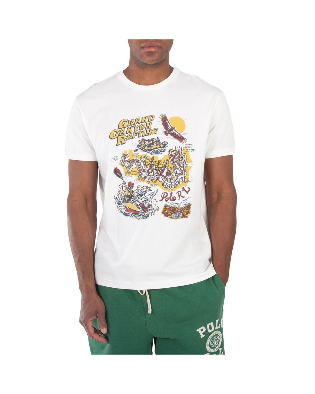 Polo Ralph Lauren White Grand Canyon Graphic Classic-Fit T Shirt for men