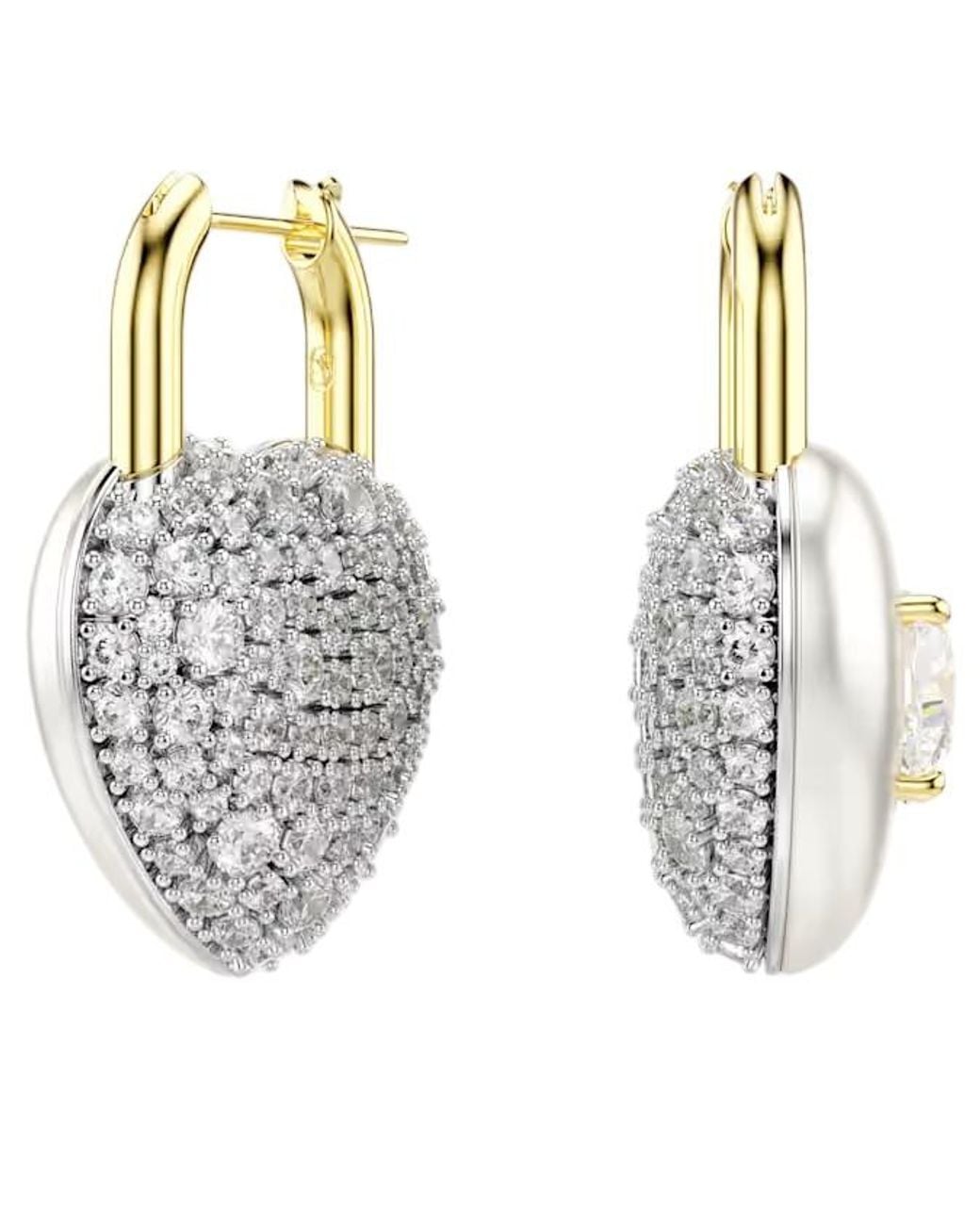 Swarovski Metallic Idyllia Heart Drop Earrings