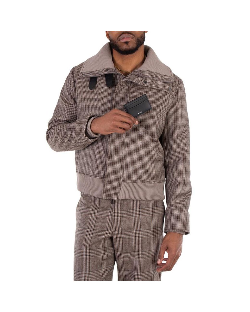 Bally Black Logo-Print Leather Card Case for men