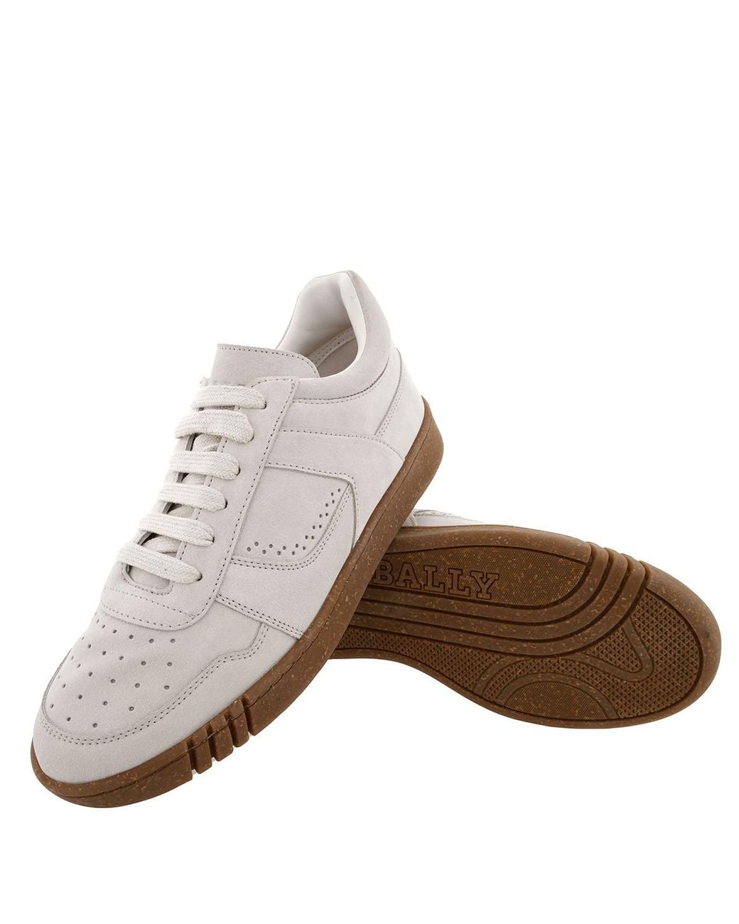 Bally White Weky Suede Low-Top Sneakers