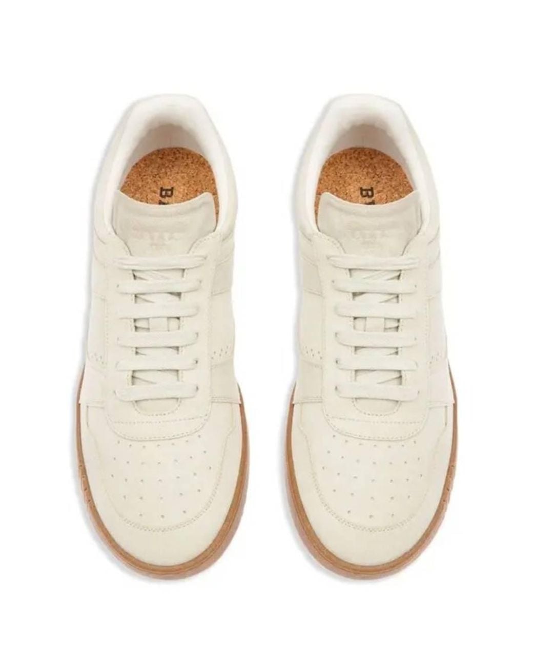 Bally White Weky Suede Low-Top Sneakers, Brand Size 9.5 Us for men