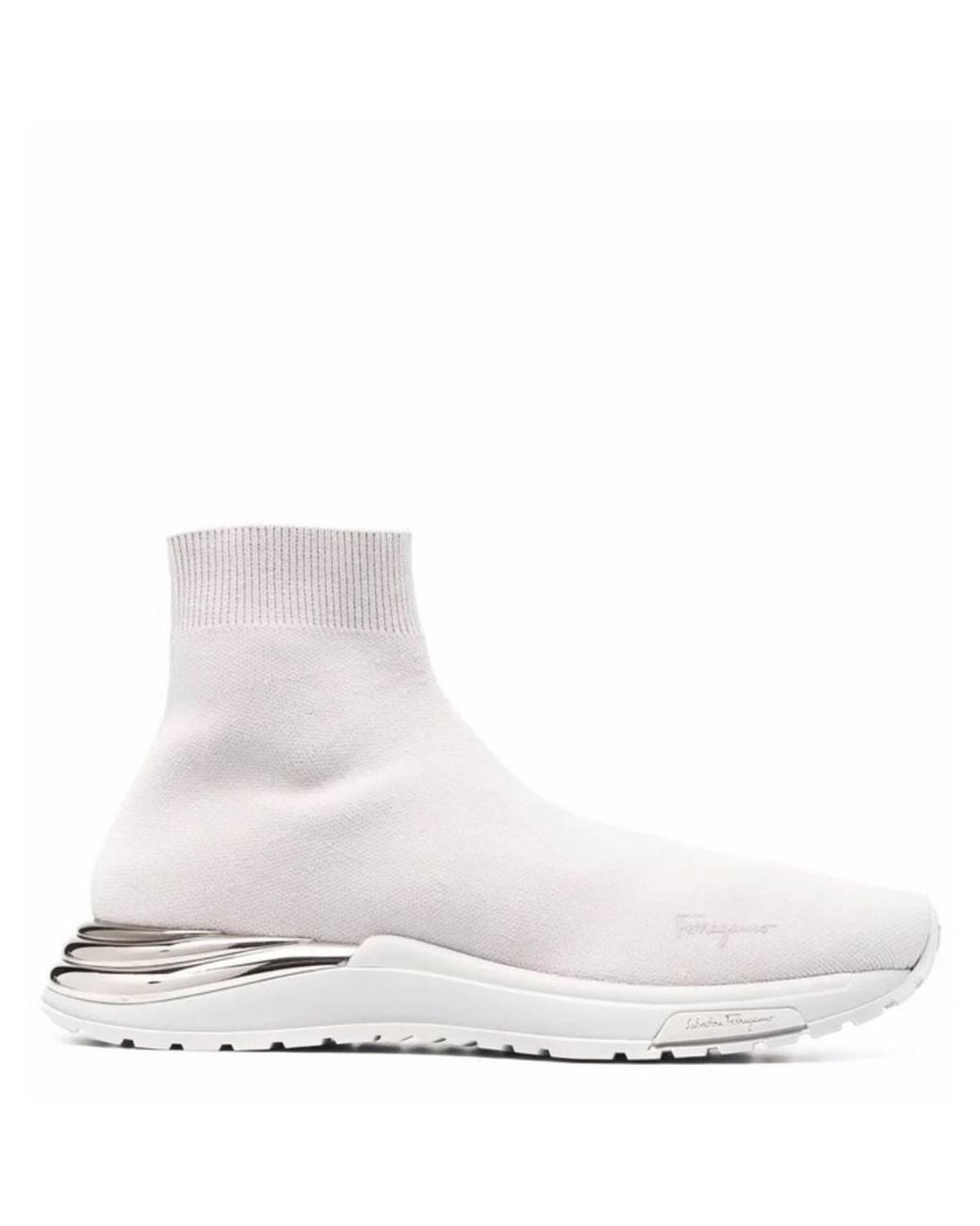Ferragamo White Ladies Sneakers, Us
