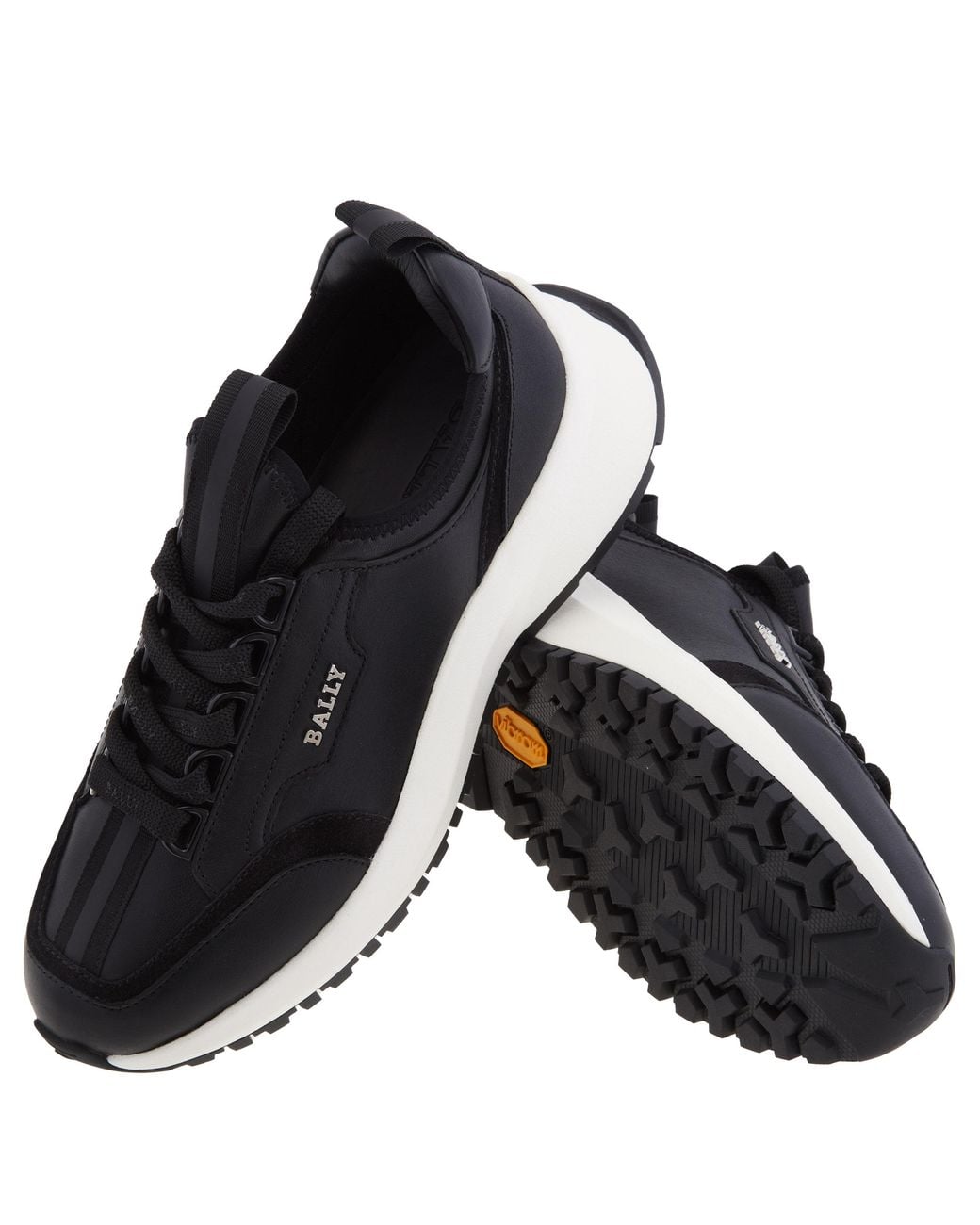Bally Black Deven Leather Low-Top Sneakers, Brand Size 35 Us Size 4.5 for men