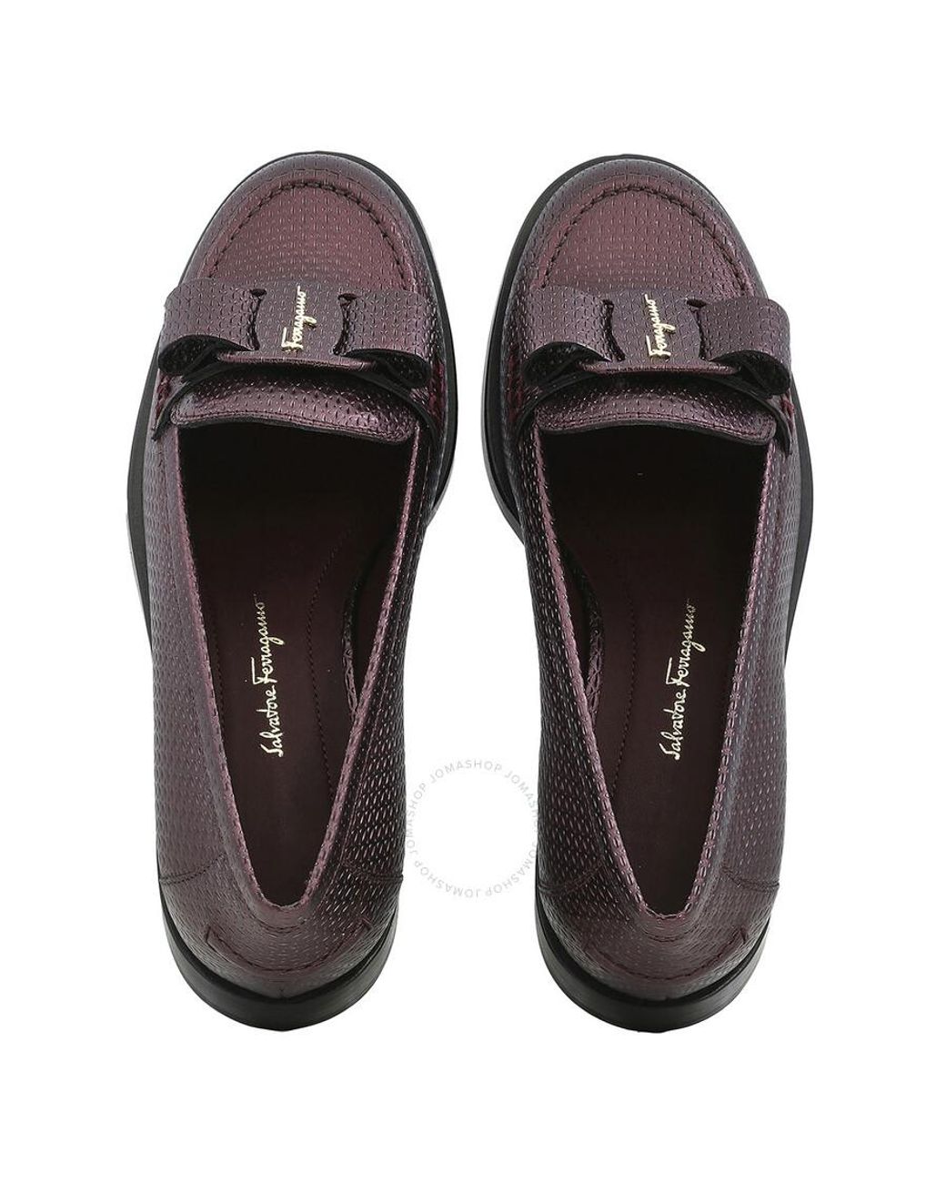 Ferragamo Salvatore Vivaldo Viva Leather Loafers, Size 6.5