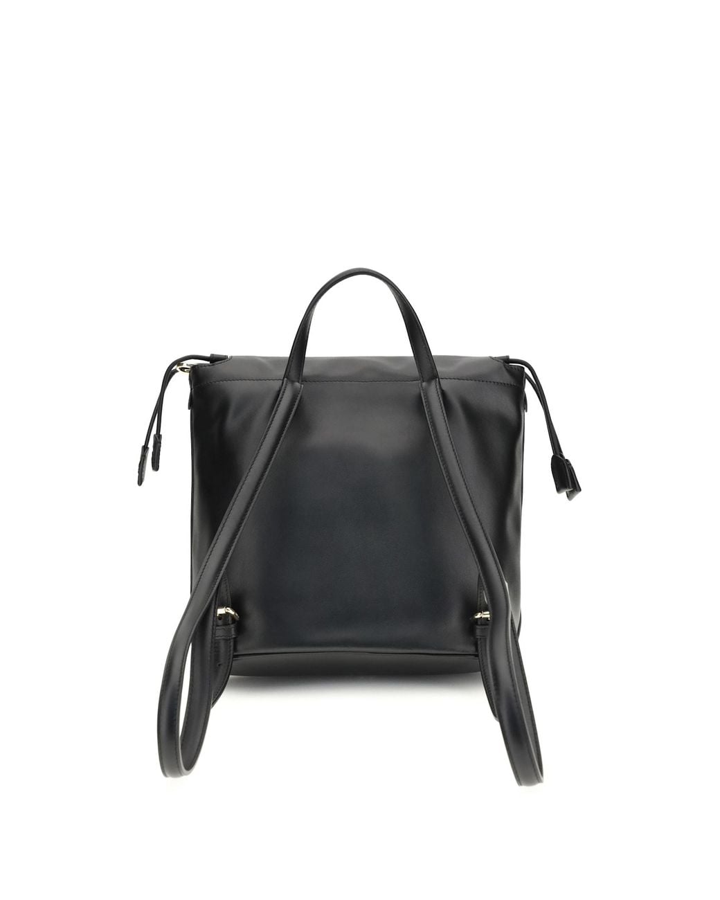 Fendi Black Calf Leather Bos Taurus Backpack for men