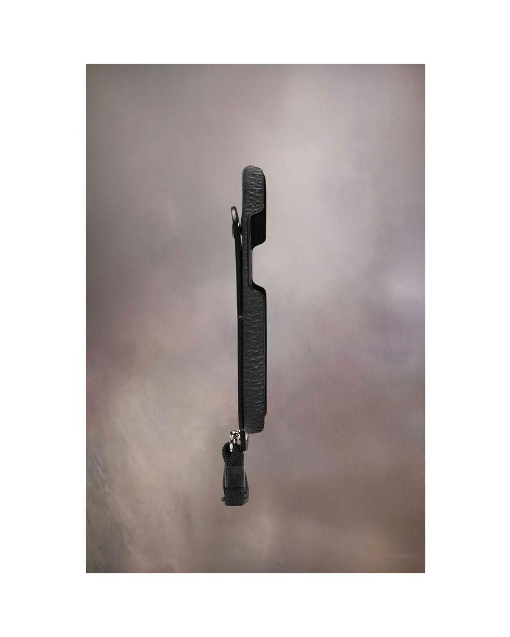 Maison Margiela Black Leather Phone Case for men
