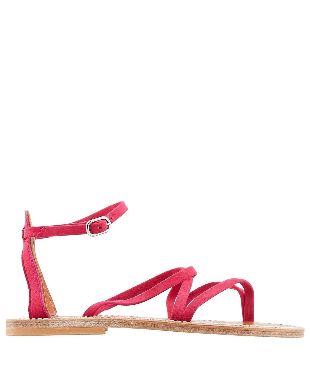 K. Jacques Pink Epicure Strappy Flat Sandals, Brand Size 39 Us