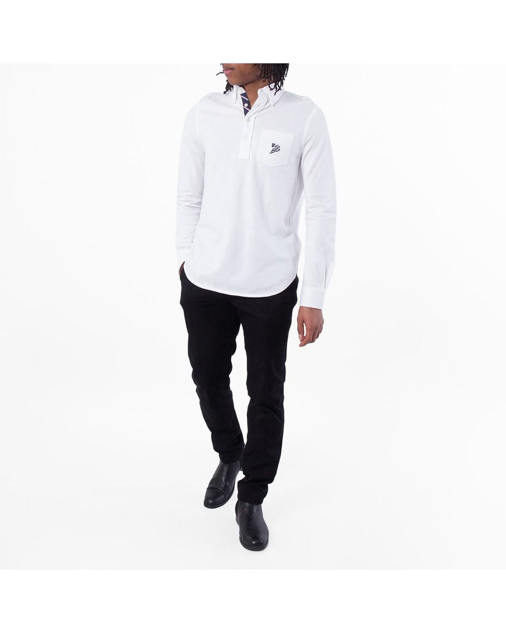 Polo Ralph Lauren White Knit Oxford Mesh Polo Shirt for men