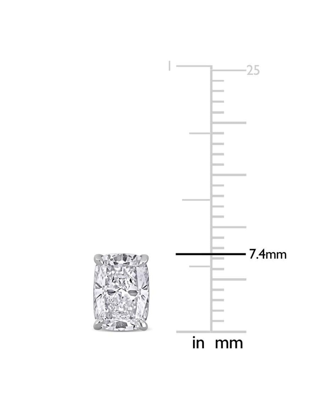 Created Forever Metallic 2 1 10 Ct Tw Lab Grown Cushion Diamond Tw Stud Earrings 14K F Vs1 (Igi Certified) for men