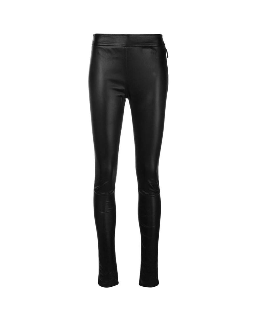 Roberto Cavalli Black Skinny-Fit Biker Leather Leggings, Brand Size 40 Us for men
