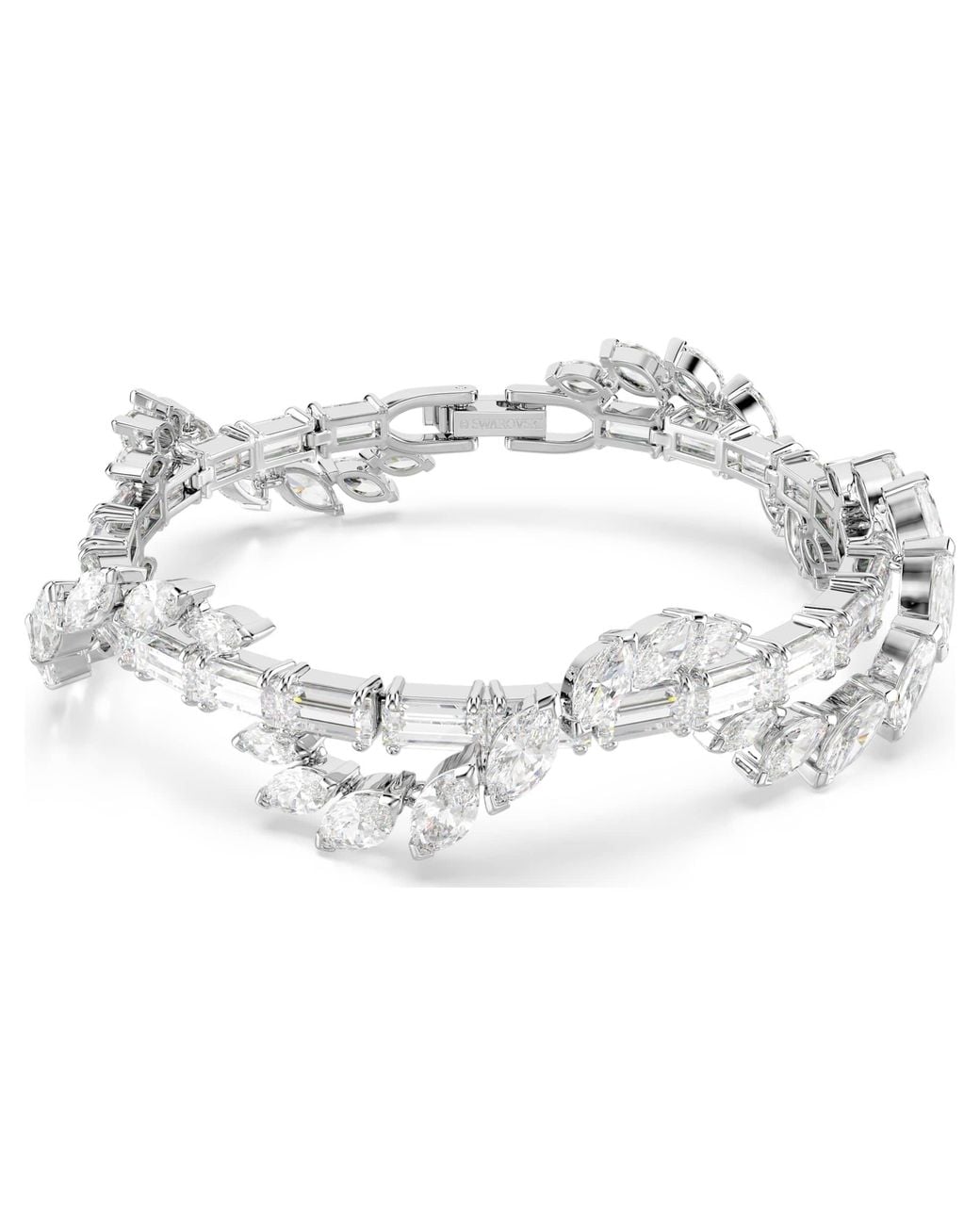 Swarovski Metallic Mesmera Mixed Cuts, Rhodium Plated Bracelet for men