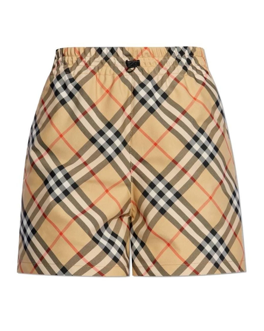 Burberry Metallic Check Twill Shorts, Brand Size 8 (Us for men