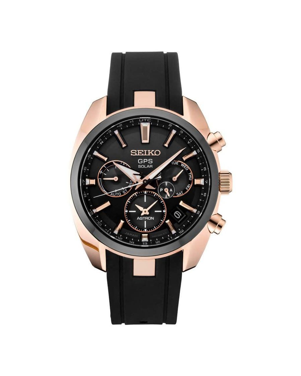 Seiko Astron Perpetual World Time Black Dial Watch for Men | Lyst