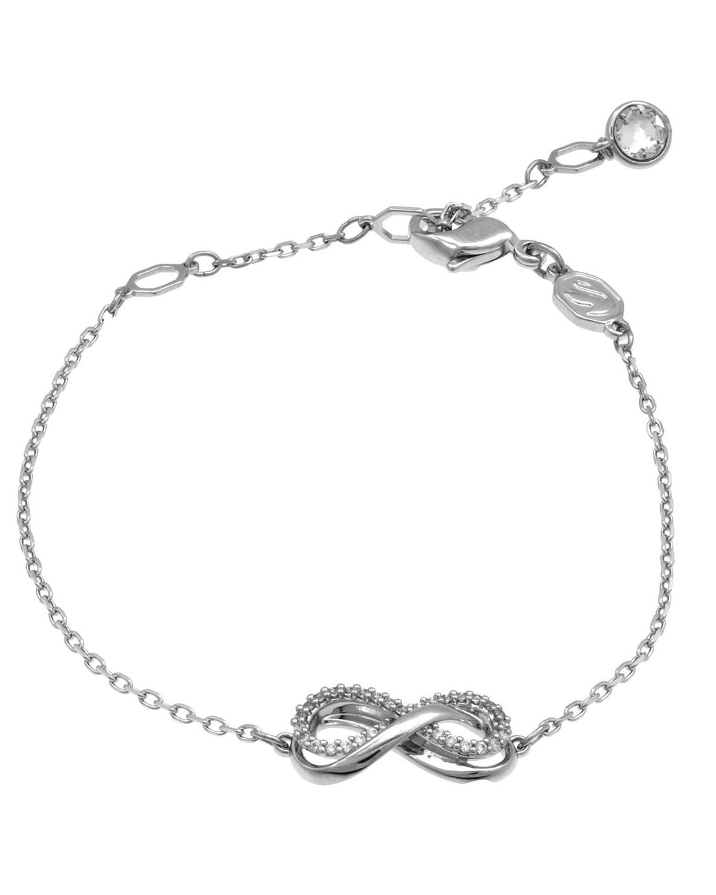 Swarovski Metallic Ladies Hyperbola Infinity Bracelet, Size Medium for men