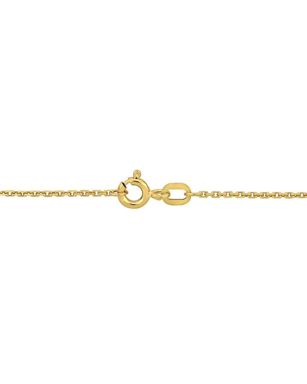 Amour Metallic 1.2Mm Diamond-Cut Cable Chain Necklace for men