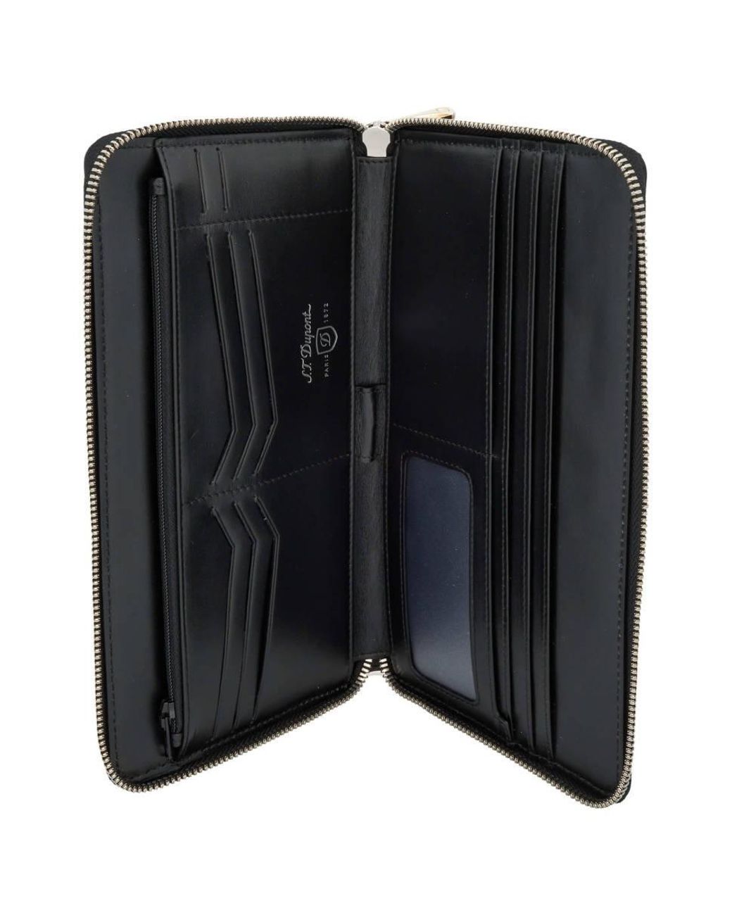 S T Dupont Black Defi Wallet Organizer