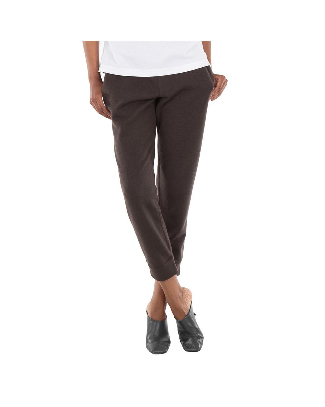 Burberry Brown Asian Fit Logo-Embellished Wool Jogging Pants for men