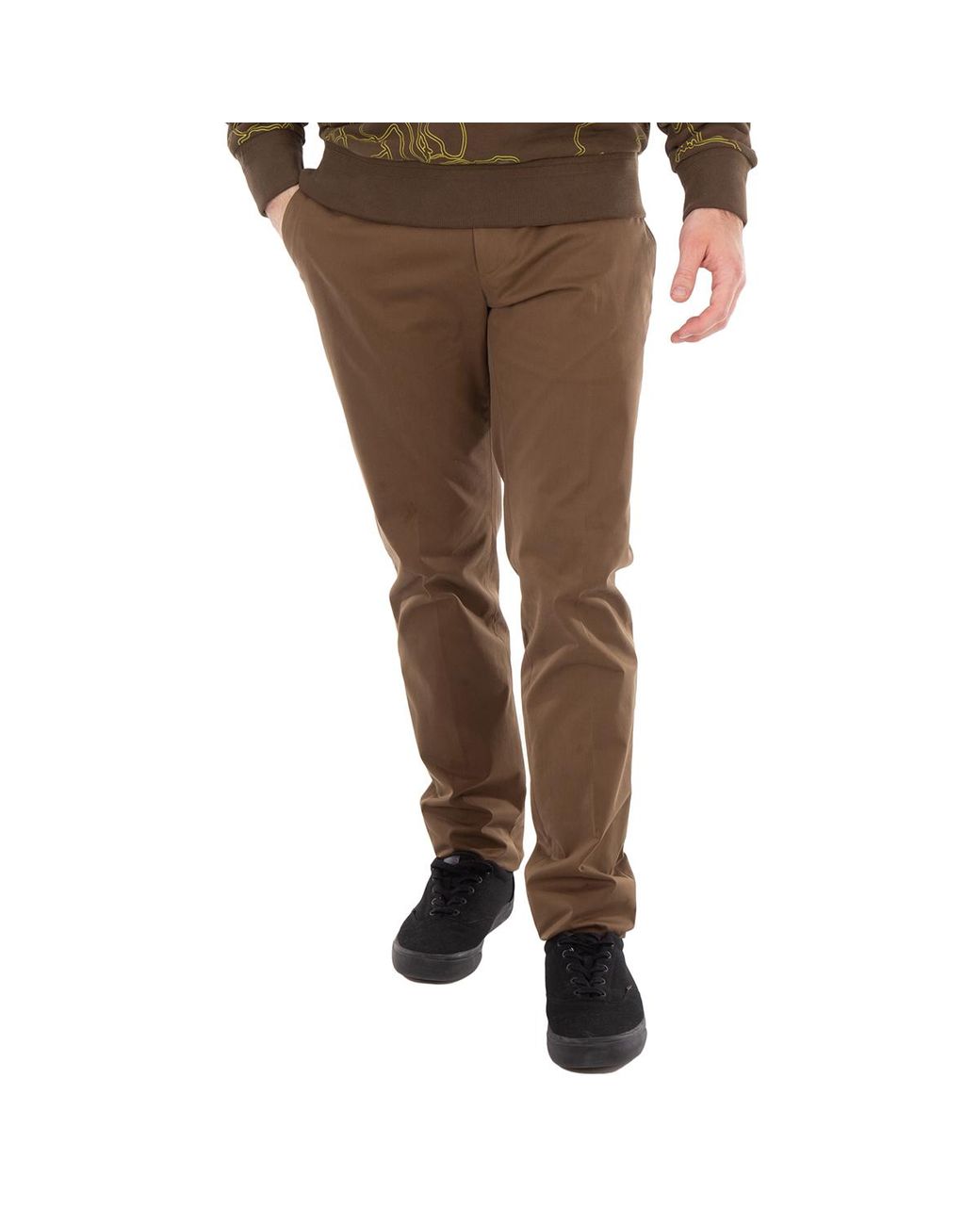 Zegna Brown Ermenegildo Stretch Cotton Pants for men