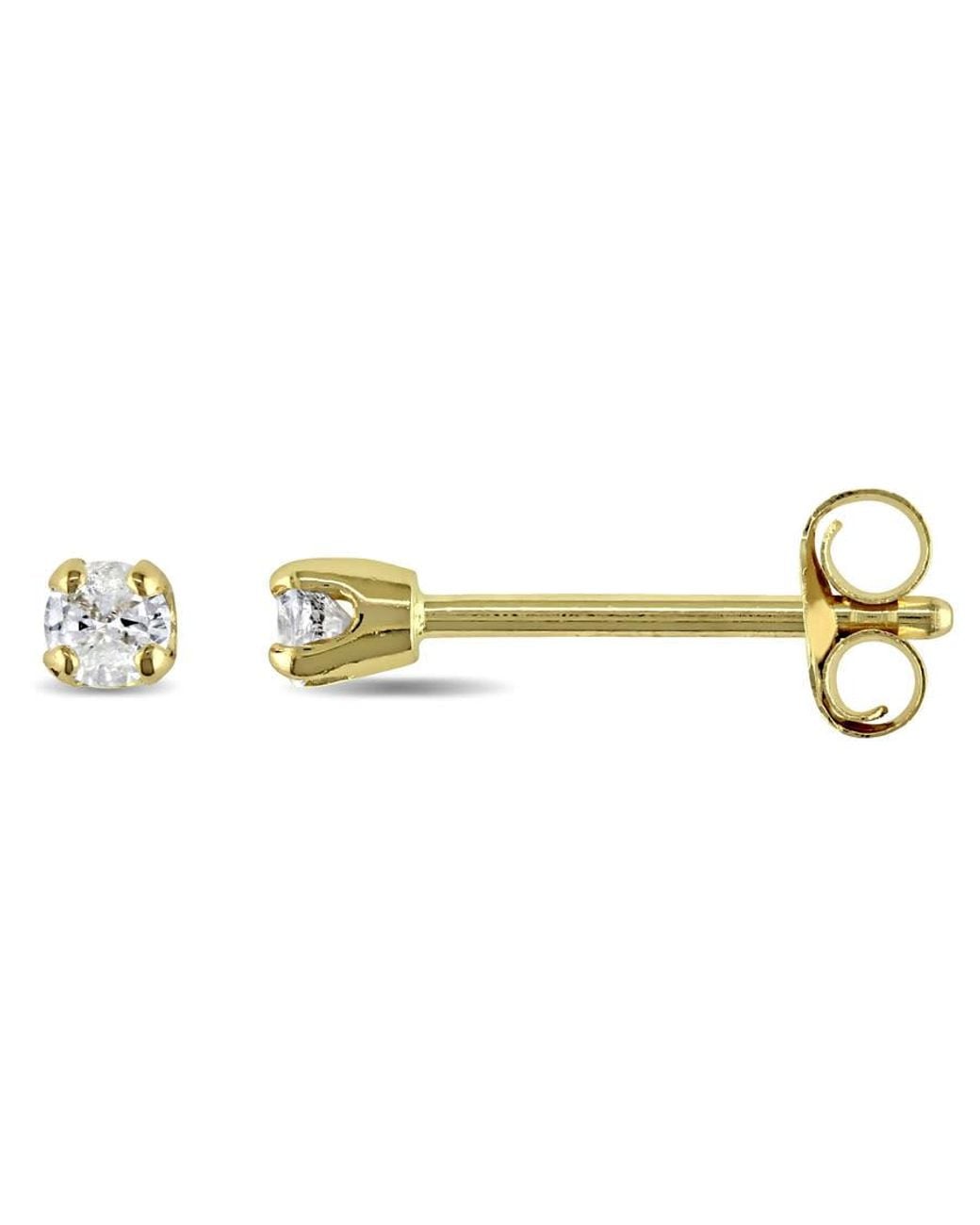 Amour Metallic 1/10 Ct Tw Diamond Stud Earrings for men