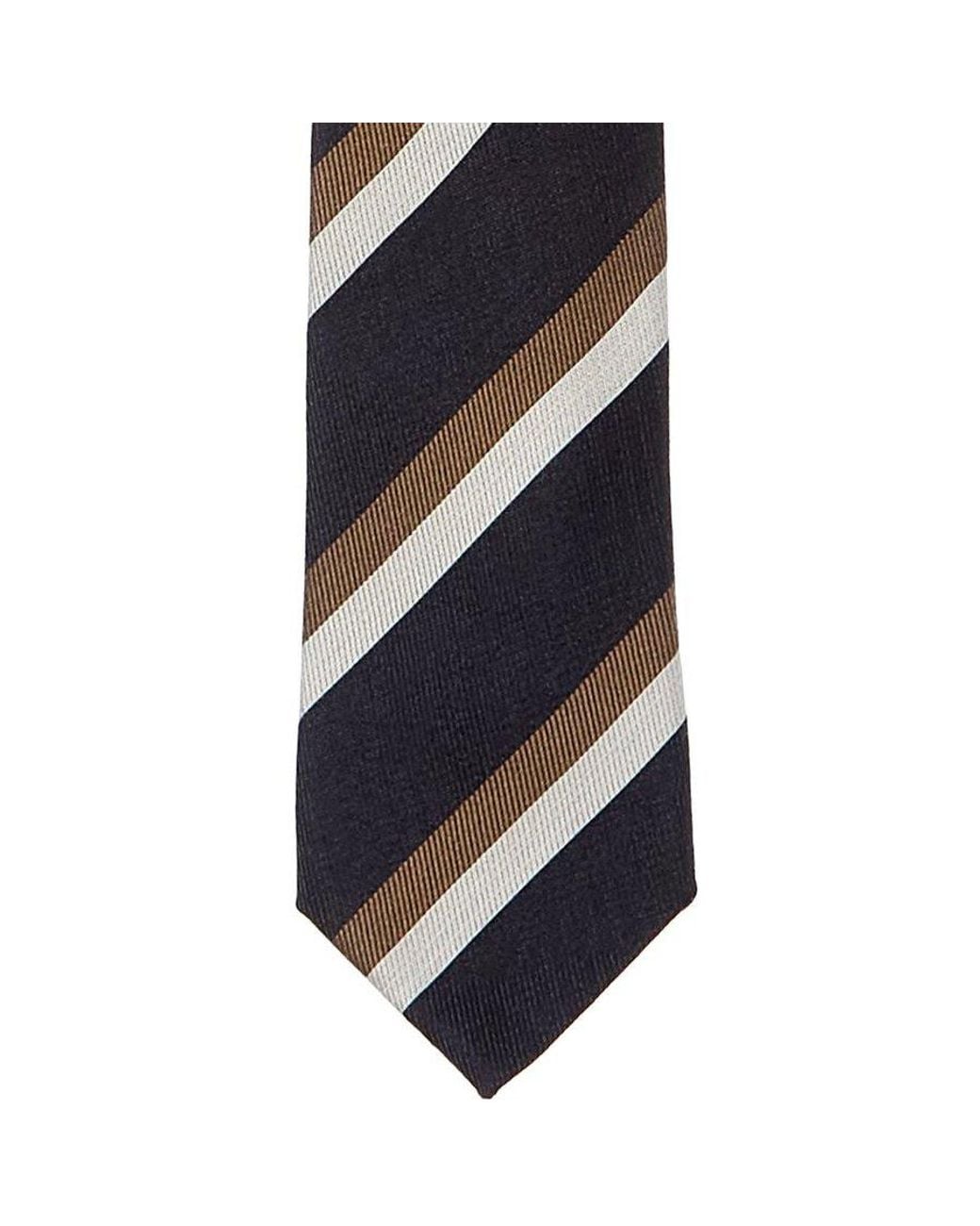 Blend In Brunello Cucinelli Striped Wool Blend Tie in Black for Men | Lyst UK