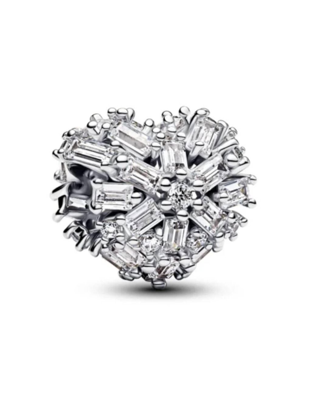 Pandora White Ladies Sparkling Heart Charm for men
