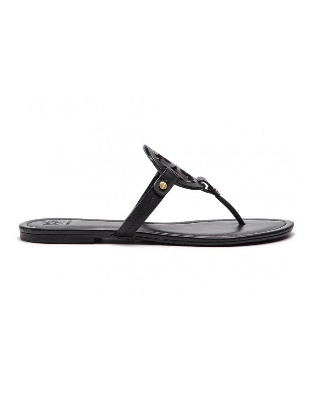 Tory Burch Black Ladies Leather Miller Sandals, Brand