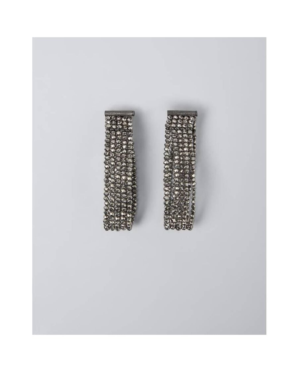 Brunello Cucinelli Multicolor Glass Beaded Earrings, Size for men