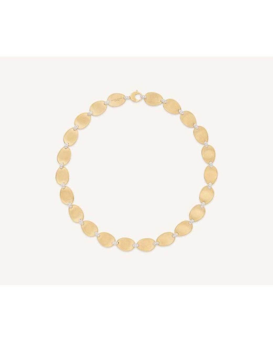 Marco Bicego Metallic 18Kt Small Leaf Necklace With Diamond Accents Cb2893_B_Yw_Q6 for men