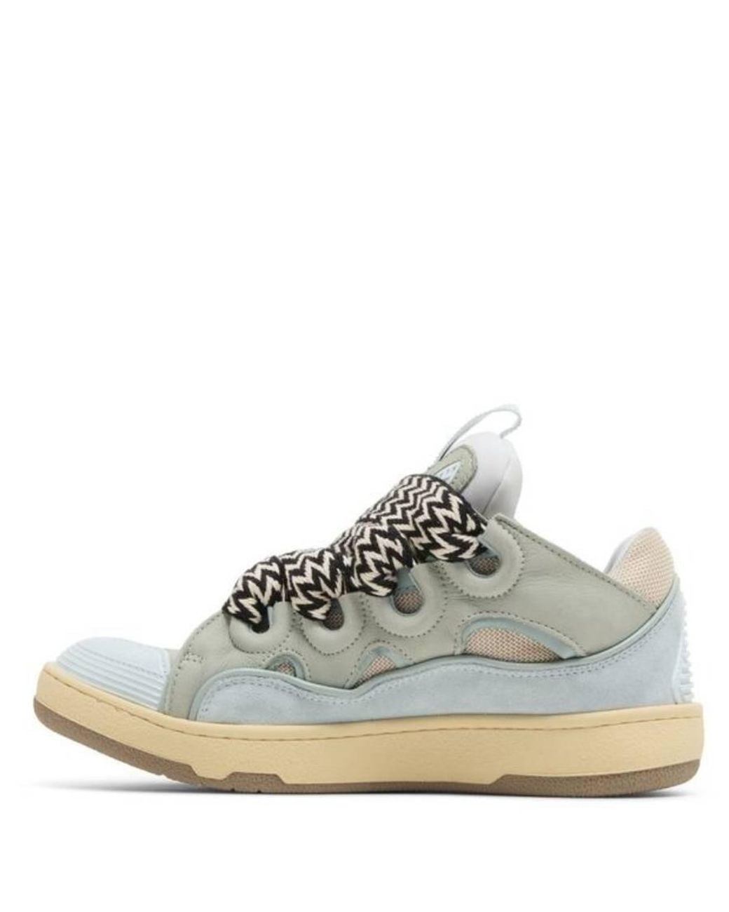 Lanvin White Pale Curb Sneakers, Brand Size 36 Us