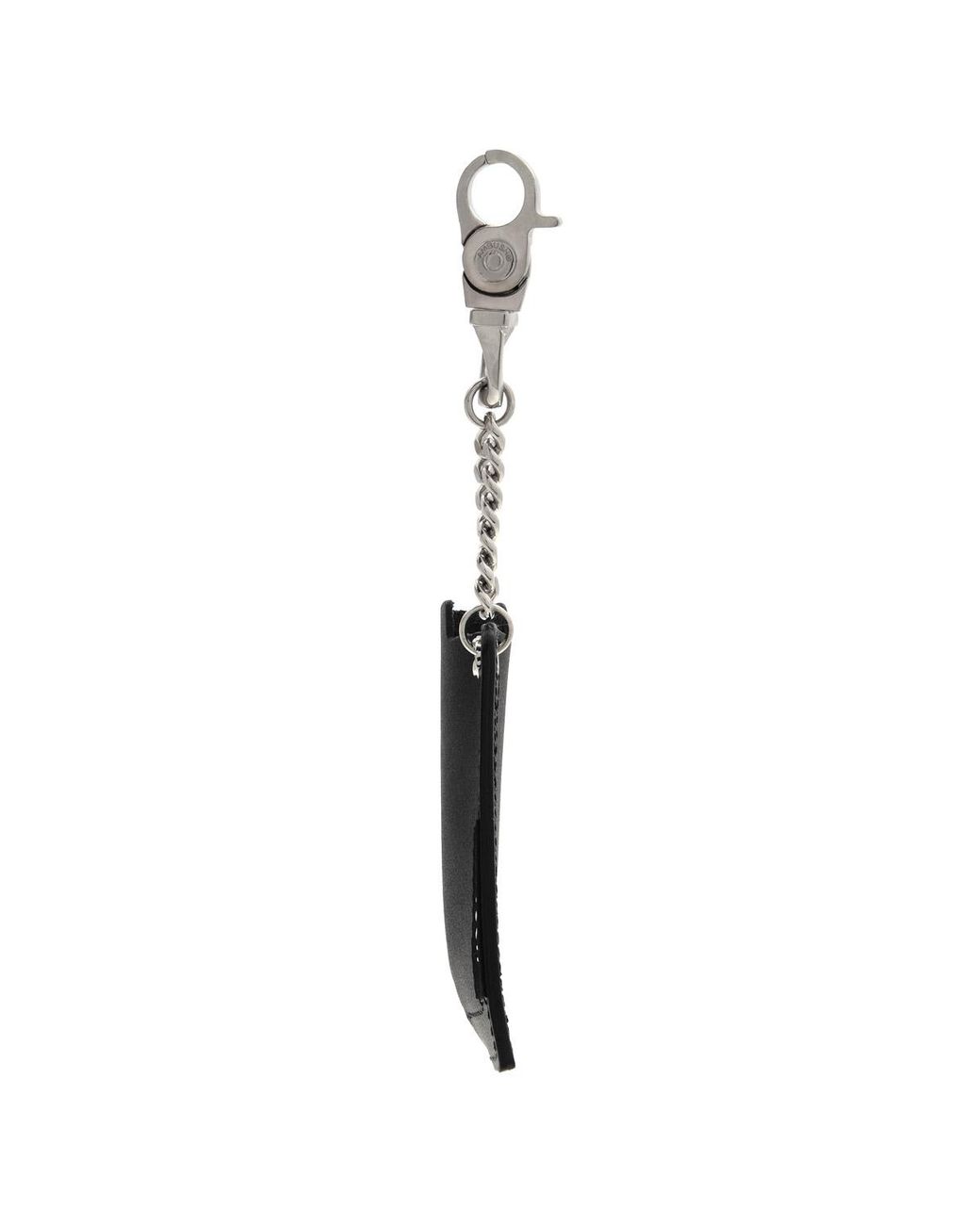 Ambush Black Leather Lighter Keychain for men