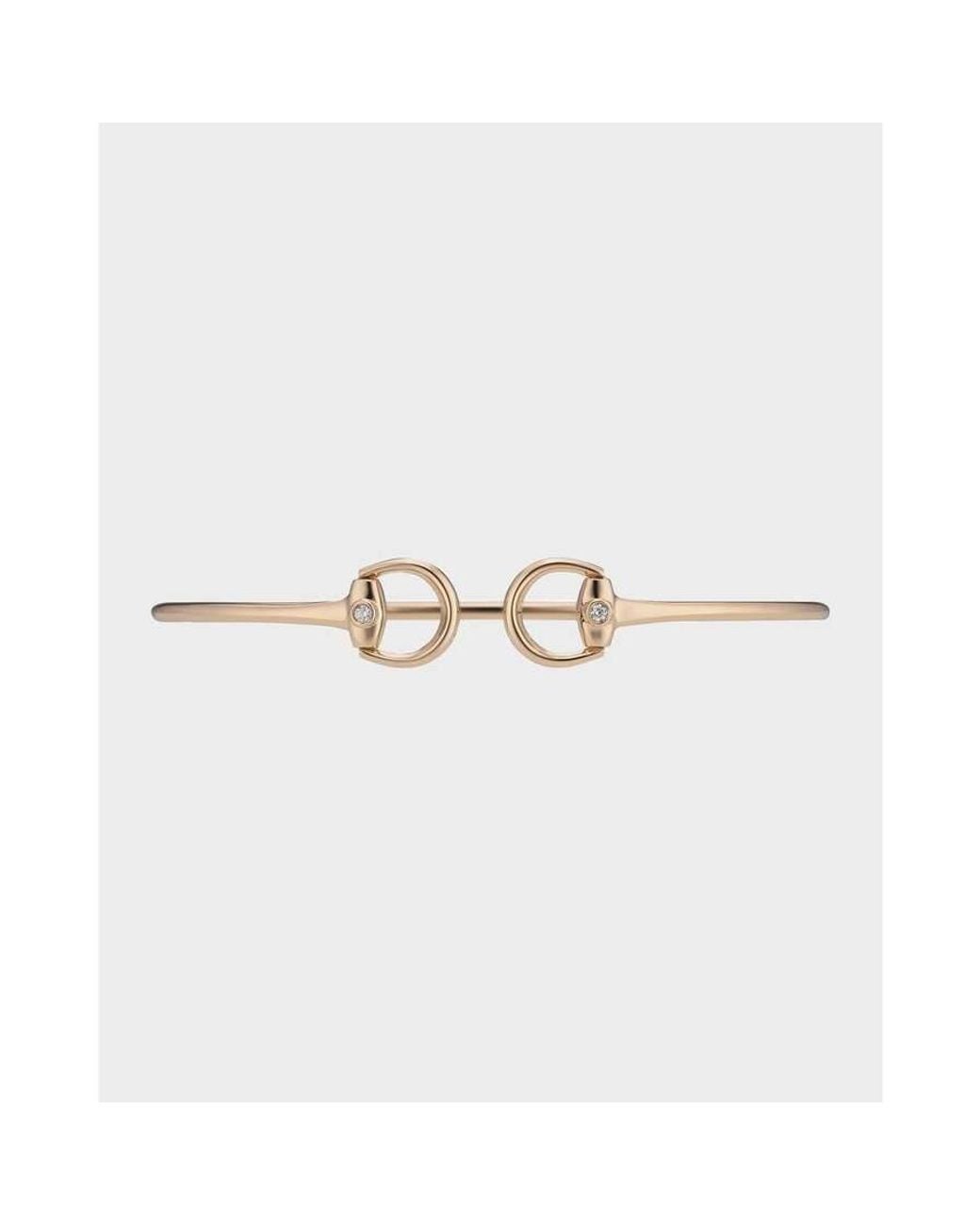 Gucci White Horsebit Bangle Bracelet for men