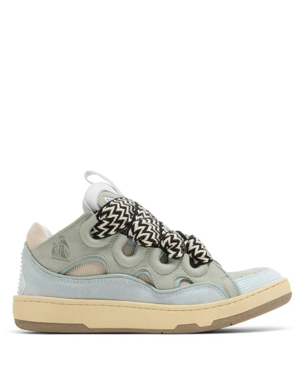 Lanvin White Pale Curb Sneakers, Brand Size 36 Us for men