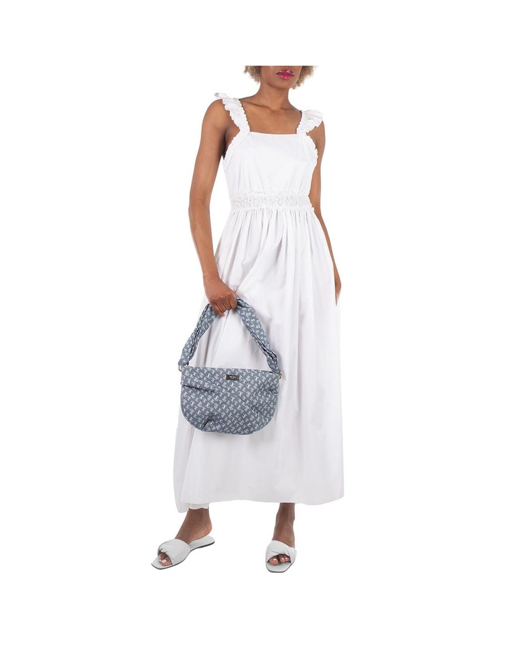 Jimmy Choo Blue Ladies Bonny Denim Shoulder Bag