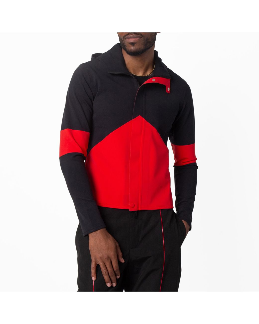 Ferragamo Red Ferragamo Colorblock Hooded Rain Jacket for men