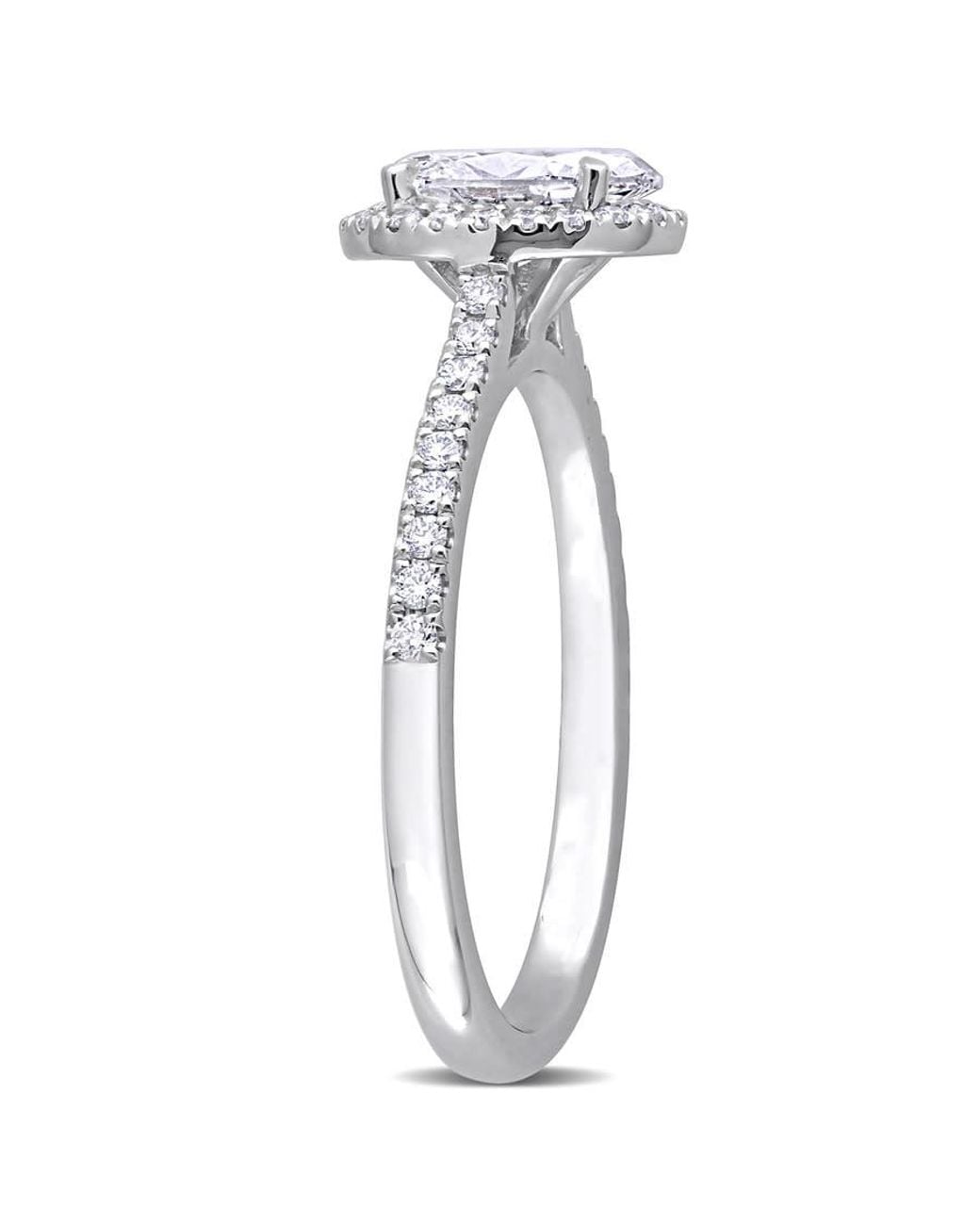 Created Forever Metallic 1 Ct Tw Oval & Round Lab Created Diamond With Tsavorite Accent Halo Engagement Ring for men