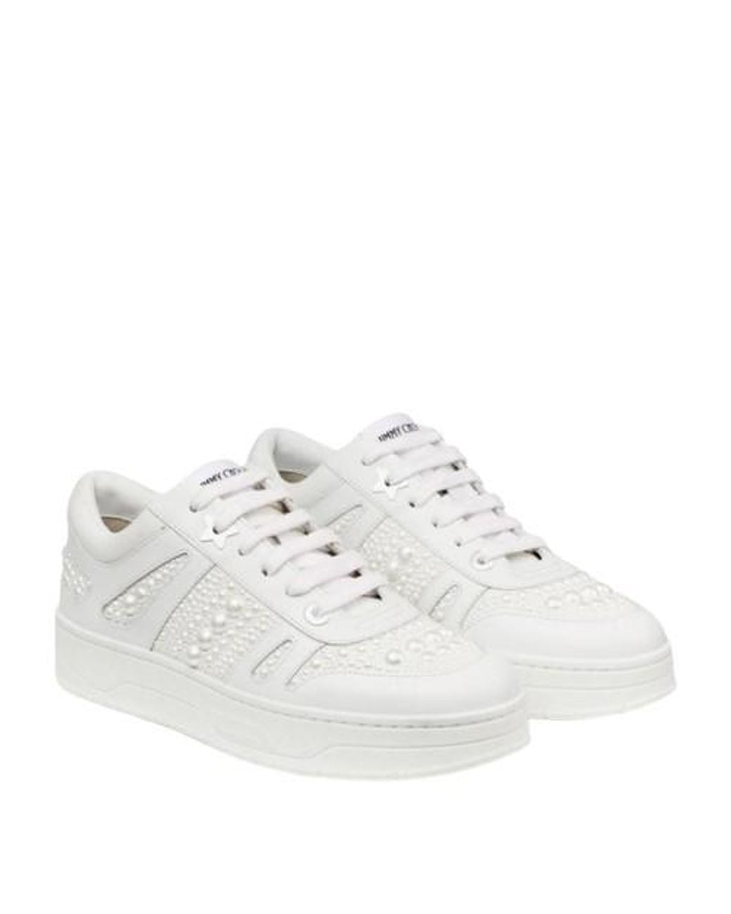 Jimmy Choo White Hawaii/F Low Top Sneakers, Brand Size 35 Us for men