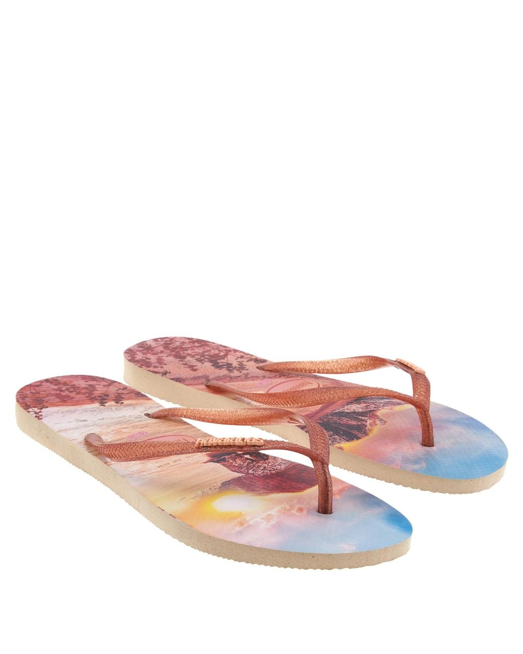 Havaianas Pink Slim Paisage Flip-Flops, Brand Size 41/42 Us for men