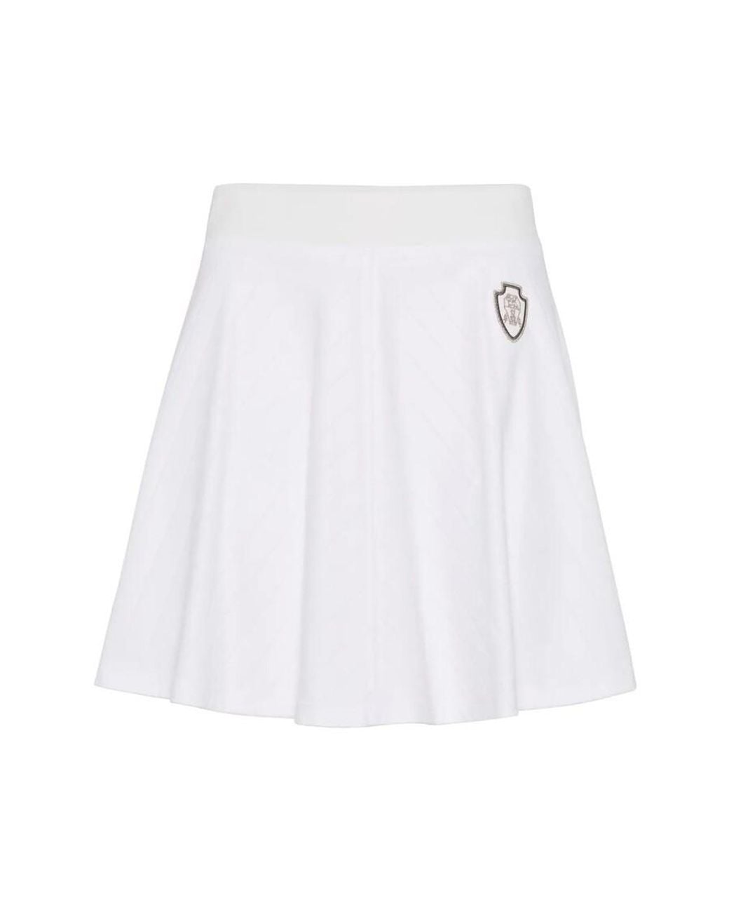 Brunello Cucinelli White Flared Cotton Skirt, Brand Size 46 (Us for men