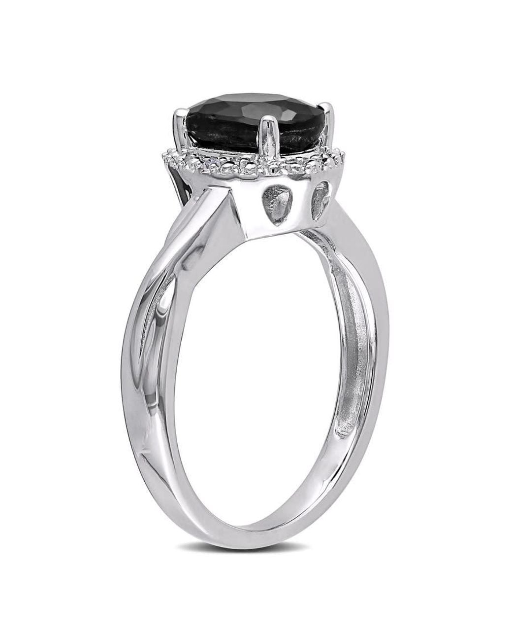 Amour Metallic Oval Cut Sapphire And Diamond Crossover Ring for men