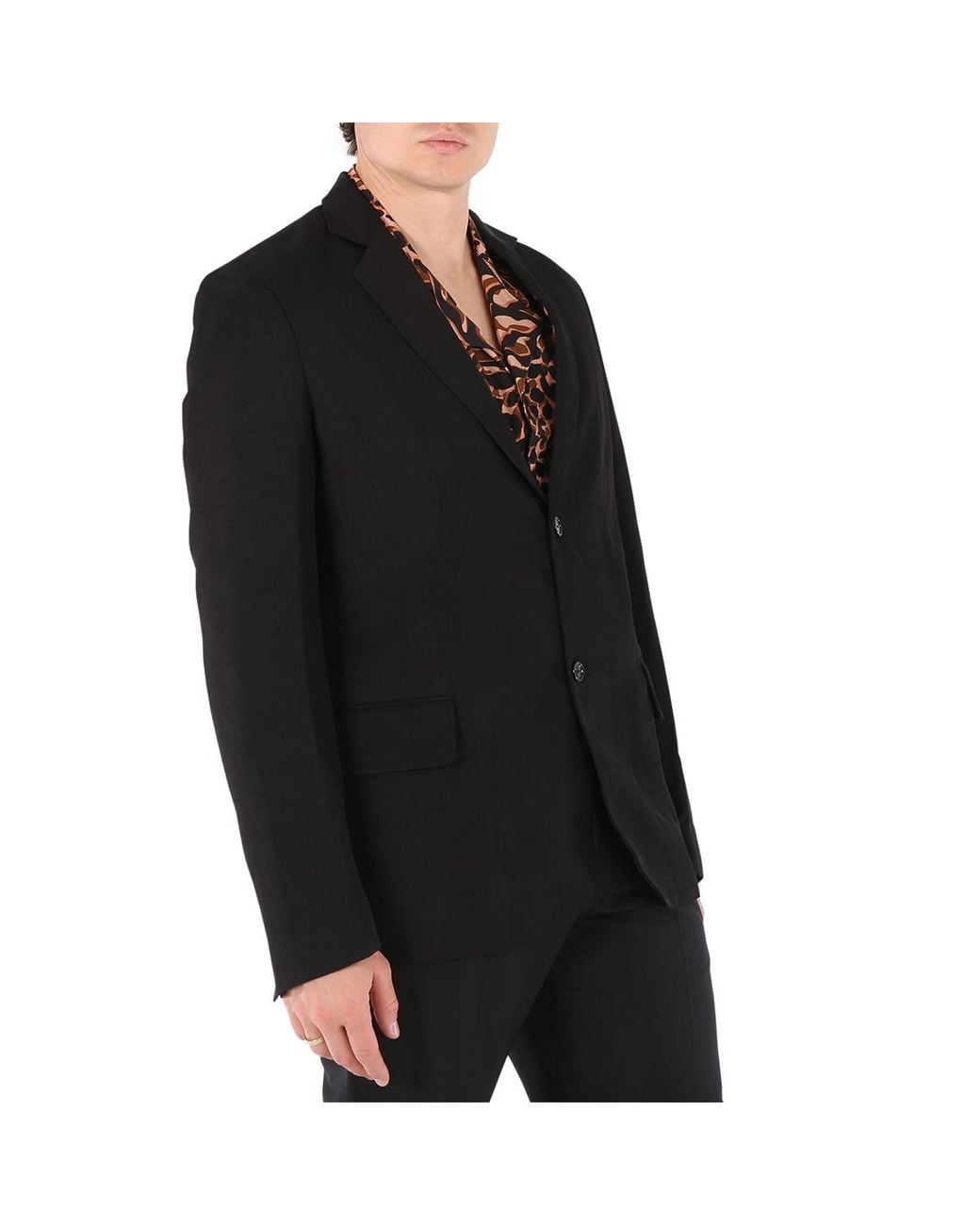 Roberto Cavalli Black Deconstructed Jacket, Brand Size 46 (Us for men