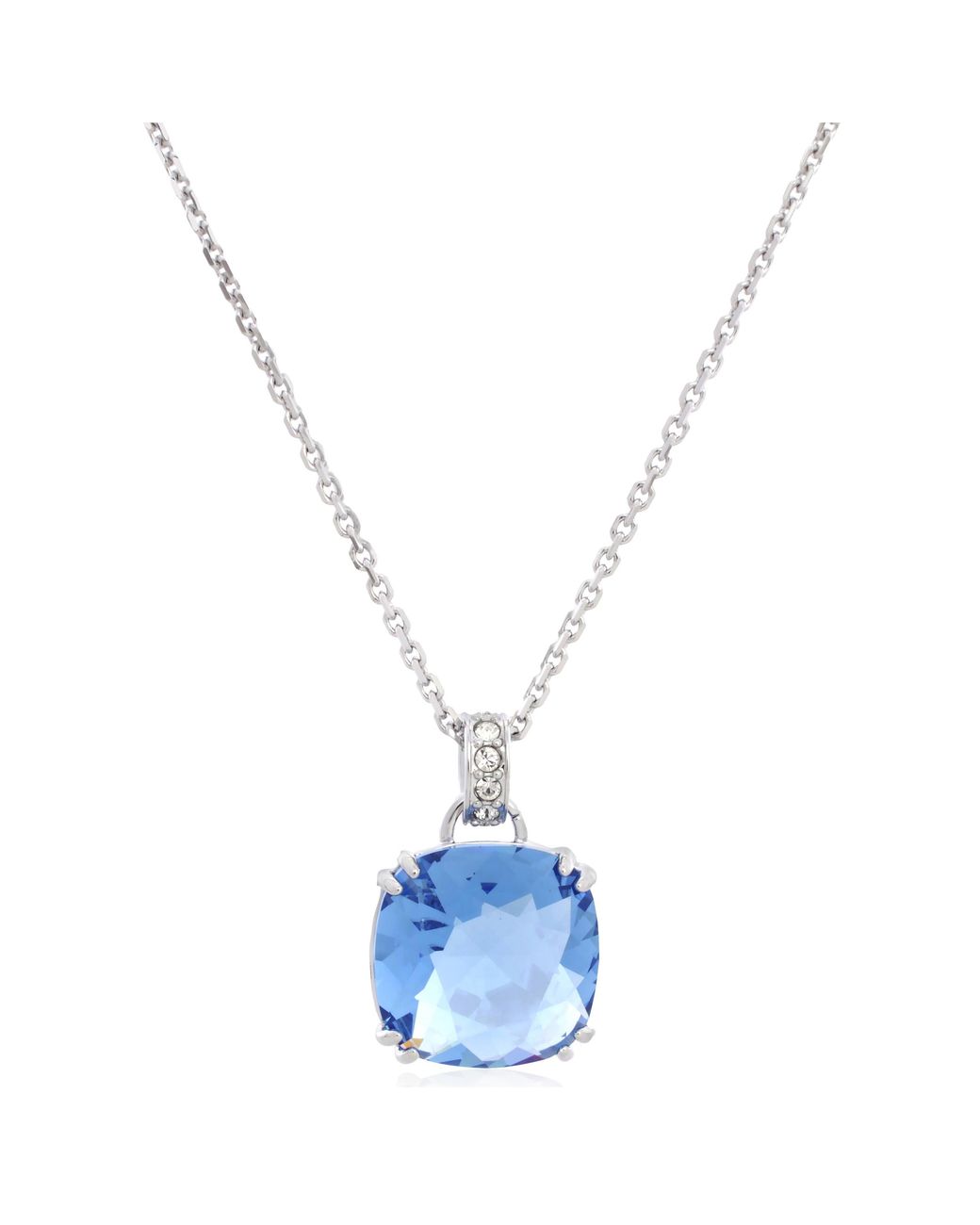 Swarovski Blue Millenia Rhodium Plated Necklace for men